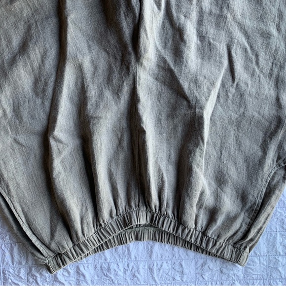 Flax Natural Sociable Flood Wide Leg Linen Pants Large - Picture 8 of 16